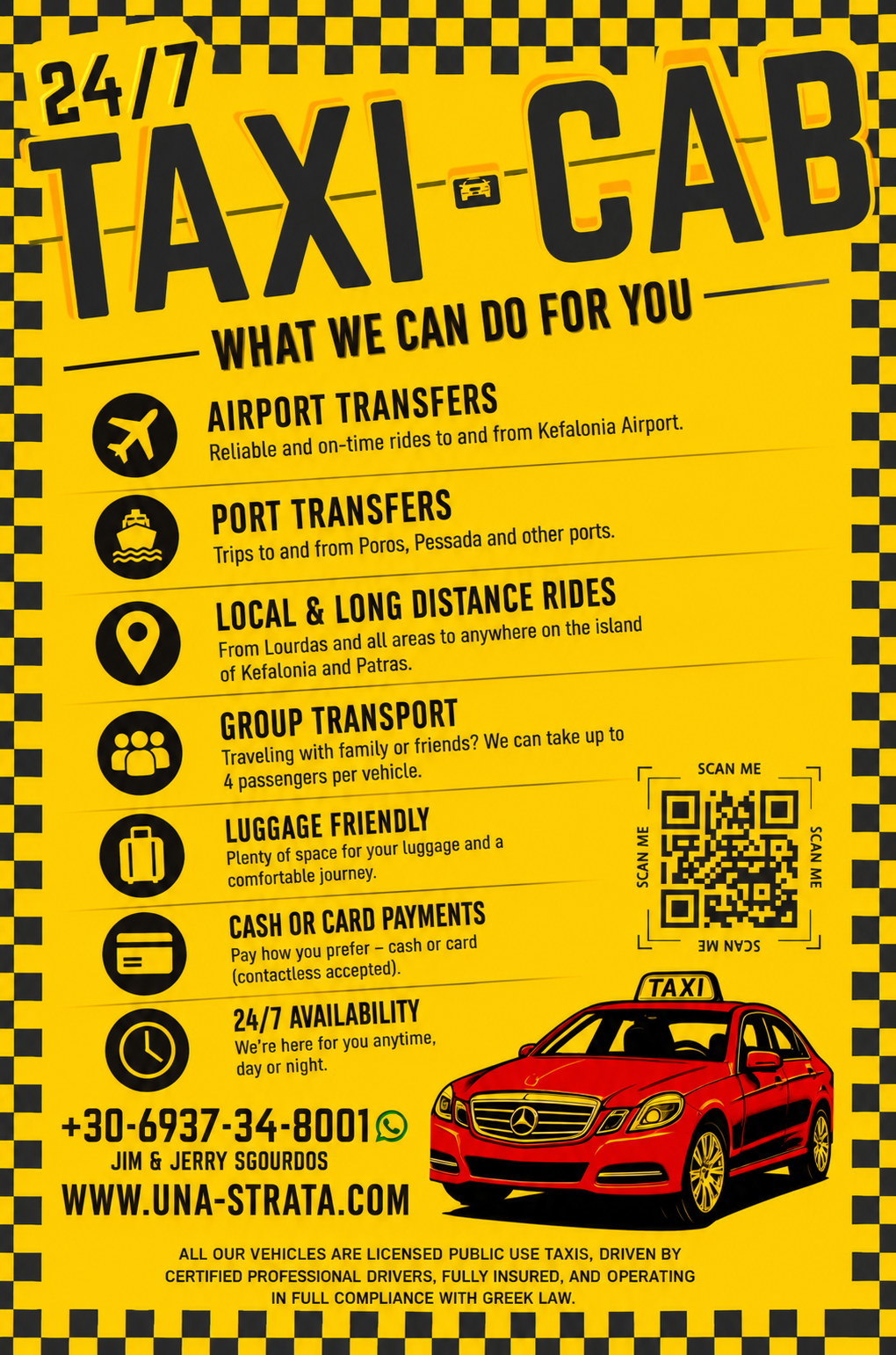 Our services at a glance - Kefalonia transfer services